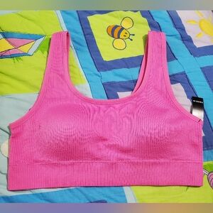 Torrid Women's Seamless Ribbed Scoop Bralette Sugar Rush Pink Size 2X. NWT.